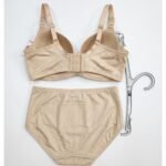 Seamless Nude Lingerie Set – Ribbed Texture Bra & High-Waisted Panty - Image 2