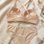 Nude Ribbed T-Shirt Bra & Matching Brief Lingerie Set - Image 2